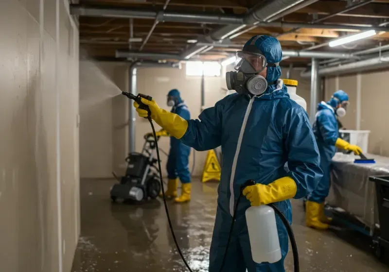 Basement Sanitization and Antimicrobial Treatment process in Herscher, IL